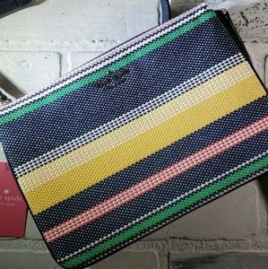NWT Kate Spade Jackson Boardwalk Stripe Gusset